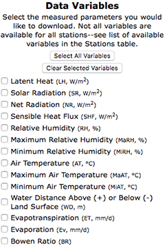 Data Variables fields